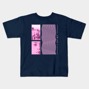 Regular pink wave - レギュラー Kids T-Shirt